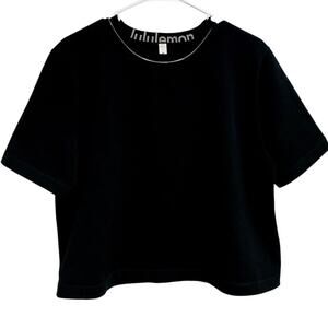 Women's Lululemon Boxy Knit T-Shirt Size L Athleisure Gym Workout